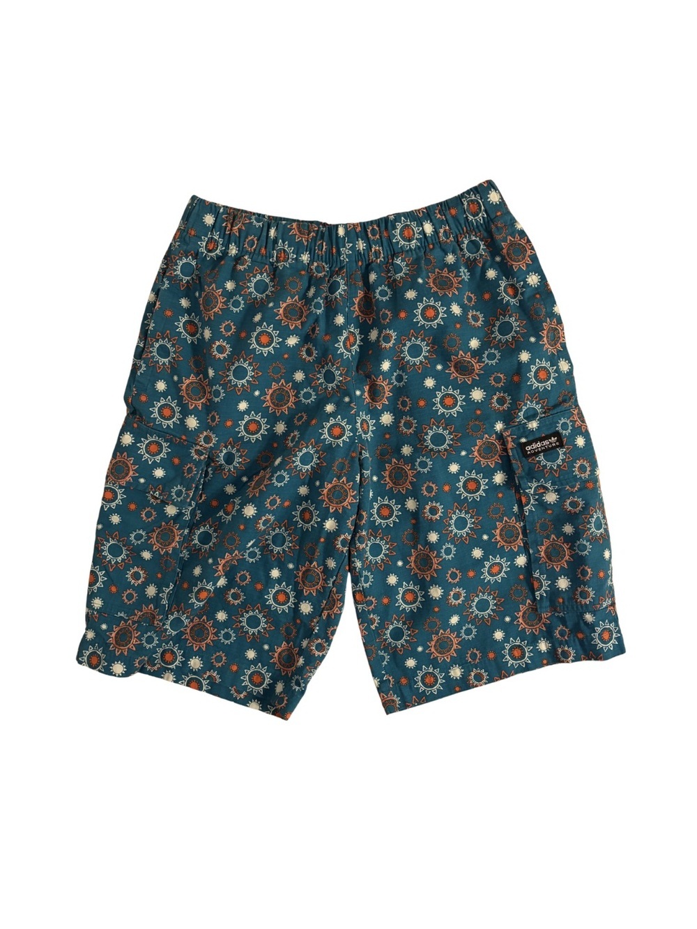RARE Adidas Adventure Sun Print Casual Cargo Shorts